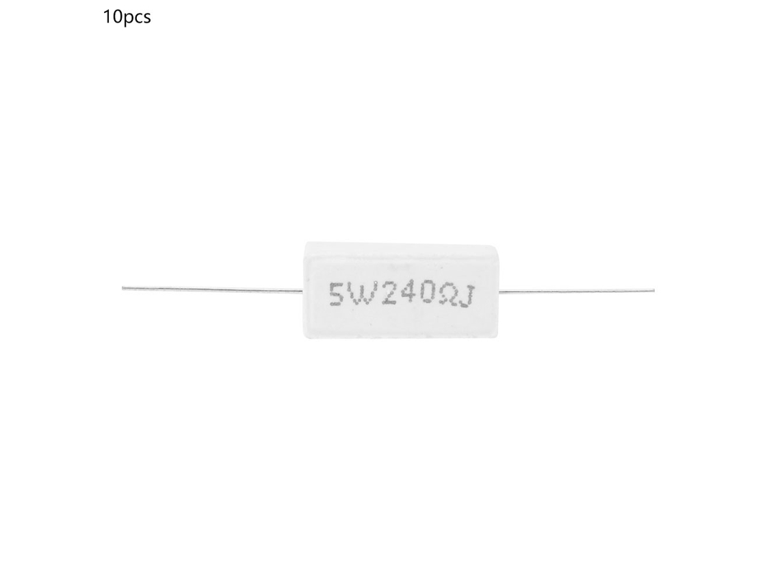 10 Piezas Resistencia Cemento Potencia 5w 240r 5% Componentes Electrónicos Para Pcb