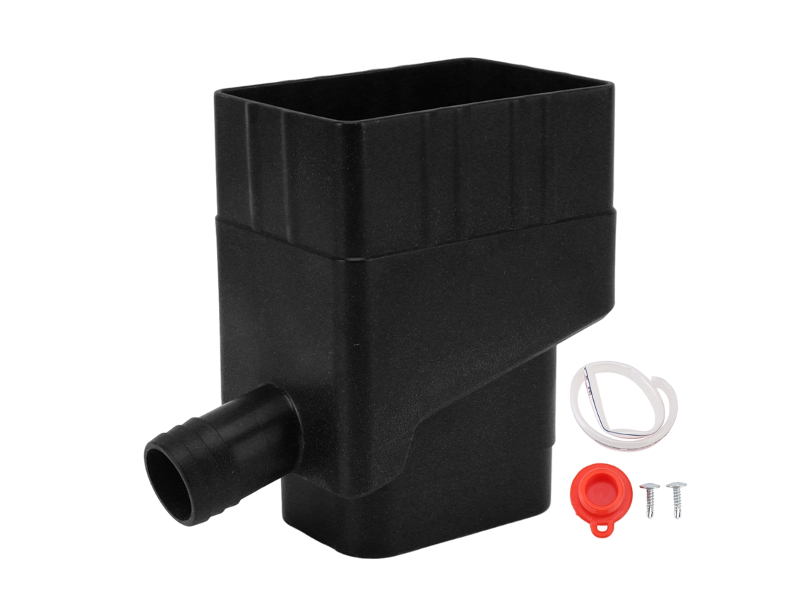 Sistema Profesional De Recolección De Agua De Lluvia Con Desviador De Drenaje Resistente A Los Rayos Uv Para Jardín Y Césped - Negro