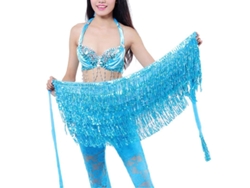 Falda de danza del vientre 2026 con lentejuelas decorativas y viscosa, atractivo cinturón para bailar.