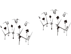 Juego De 2 Pegatinas Decorativas Para Pared, Estilo Póker.