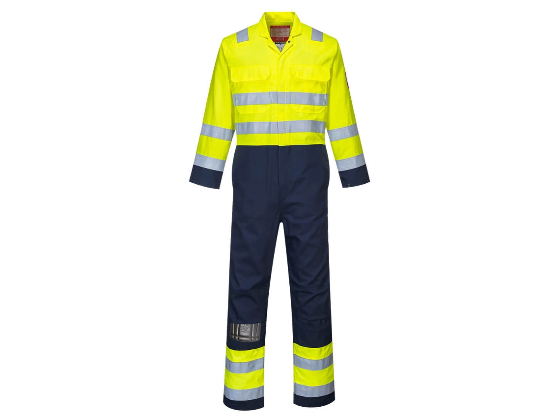 Traje de trabajo antiestático de alta visibilidad Bizflame / Amarillo marino / M Portwest