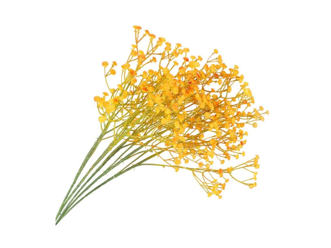 Flor artificial de gypsophila roja con 3 ramas, de plástico decorativo.