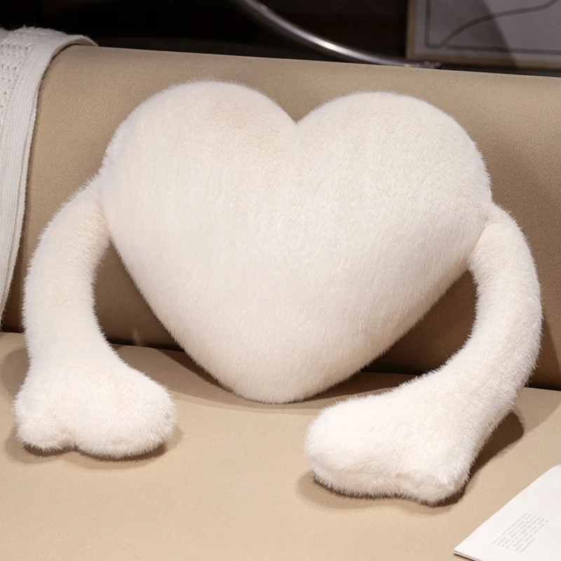 Cojín Decorativo/almohadón Para Sofá Con Forma De Corazón Para Adultos (blanco, 50 Cm), Cojín Suave.