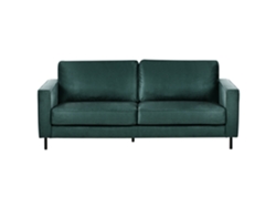 Sofá de 3 plazas Beliani Savalen en terciopelo verde, 204x91x87 cm