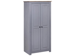 Armario Gris 80x50x171,5 cm Pino Panamá Macizo EXCLUSIVO MAISON