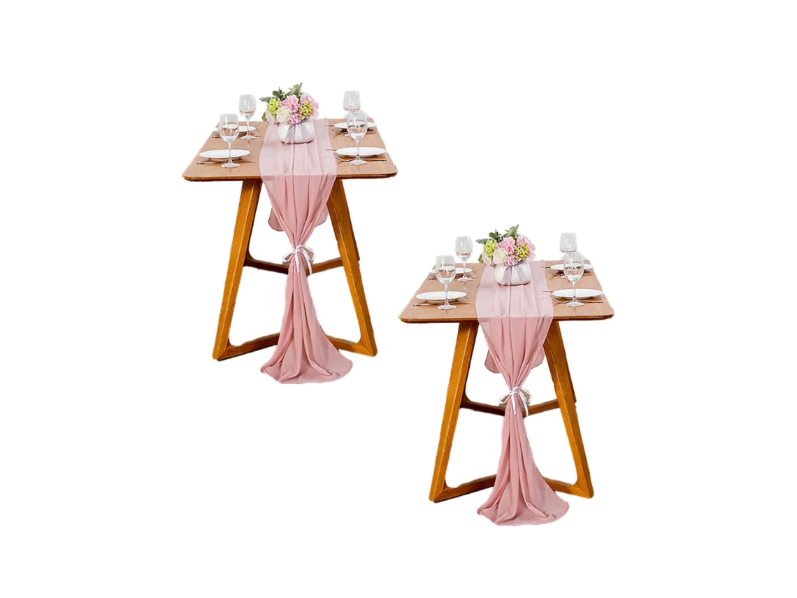 Camino de mesa para decoración de despedida de soltera, decoración versátil para eventos con mesa elegante y diseño lavable a máquina, mantel rústico