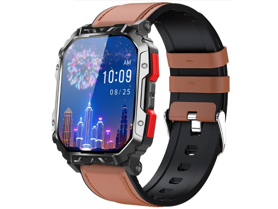 Reloj inteligente con Bluetooth, llamadas, triple protección, diseño impermeable para exteriores, monitorización de frecuencia cardíaca de Yizhood