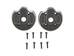 Ymsl 2pcs Tapa Portal Coche Rc Latón Negro Resistente Axial 1/10 Capra Scx10 Iii Ar45p Eje Hxl