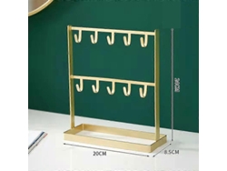 Expositor negro con gancho para pendientes, collares y relojes, estilo nórdico, ideal para organizar y exhibir anillos en casa. Hengjian