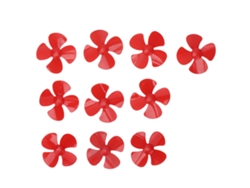 10 Hélices De Plástico De 4 Aspas De 80 Mm Con Orificio De 2 Mm Para Juguetes De Bricolaje Xr-149 Rojo