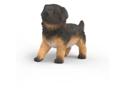 Figura de cachorro de pastor alemán pequeño Schleich, marrón y negro, código 14925