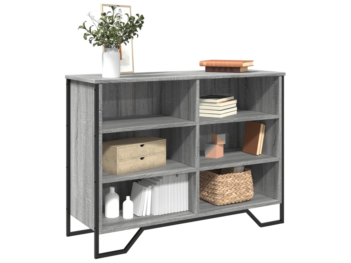 Aparador Madera De Ingeniería Gris Sonoma 101x35,5x74,5 Cm