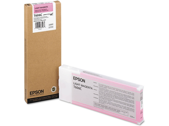 Cartucho de tinta original EPSON, T606C 220 ml , Magenta claro, C13T606C00