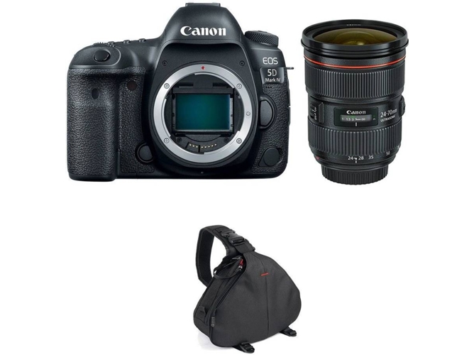 Kit Cámara CANON EOS 5D Mark IV + EF 24-70mm f/2.8L II USM + Bolsa (Full-Frame)