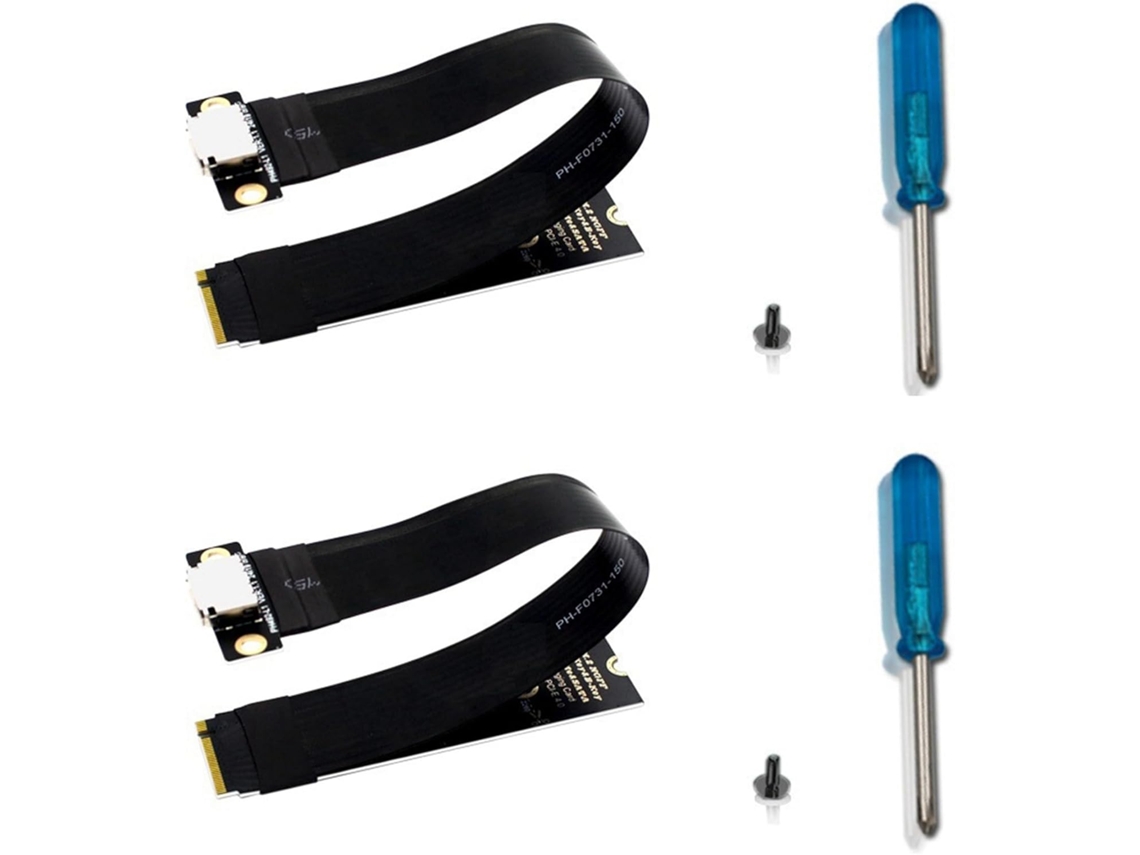 Cable Adaptador De Extensión 2x M.2 Nvme Pcie 4.0 A Oculink Sff-8611 Sff-8612