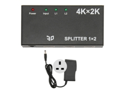 Divisor HDMI LAXISCREED, 1 entrada, 2 salidas, 4K/2K.