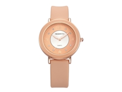 Relógio Feminino De Quartzo Com Mostrador Borboleta Decorado Com Strass E Pulseira De Malha Redonda