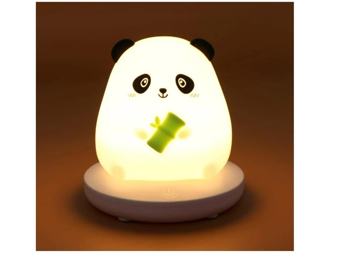 Luz Nocturna Yizhood Tl16 Led Niños Panda Regalo Soft Touch Silicona Blanca