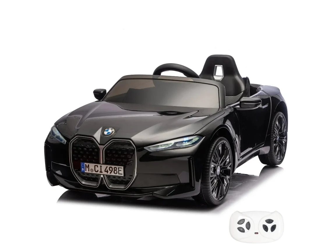 Vehículo Eléctrico Para Niños - Bmw I4 12v - 1 A 6 Años - Con Luces - Negro