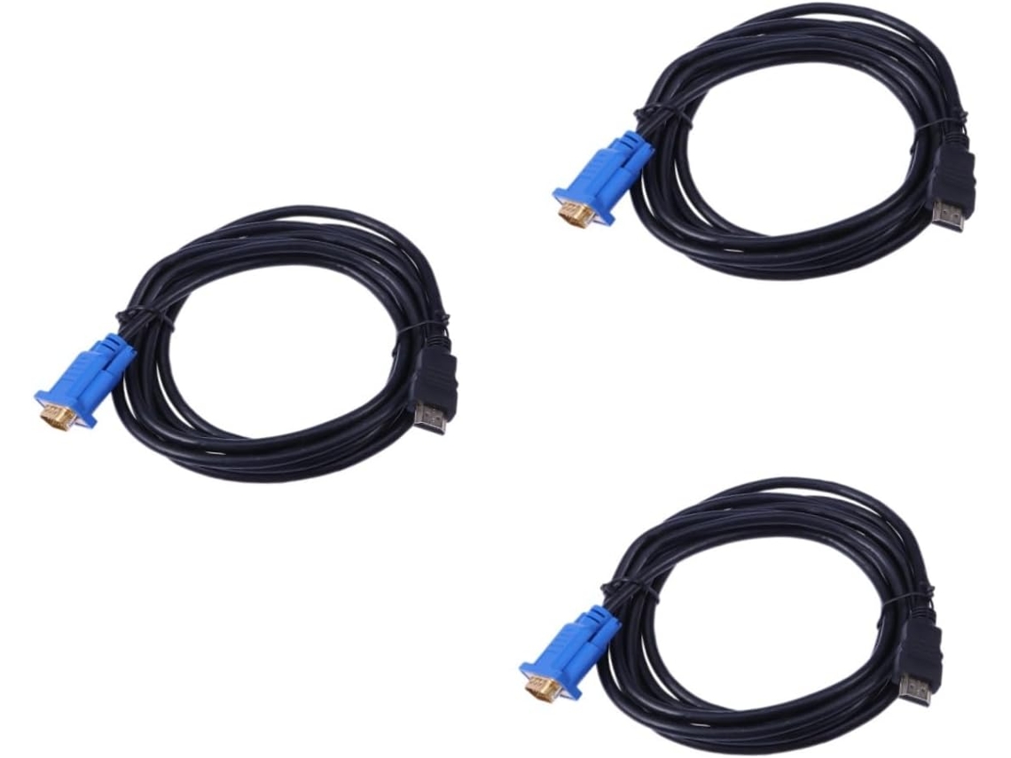 Cable Adaptador Macho A 15 Pines, Conectores Chapados De 3 Piezas, Resolución