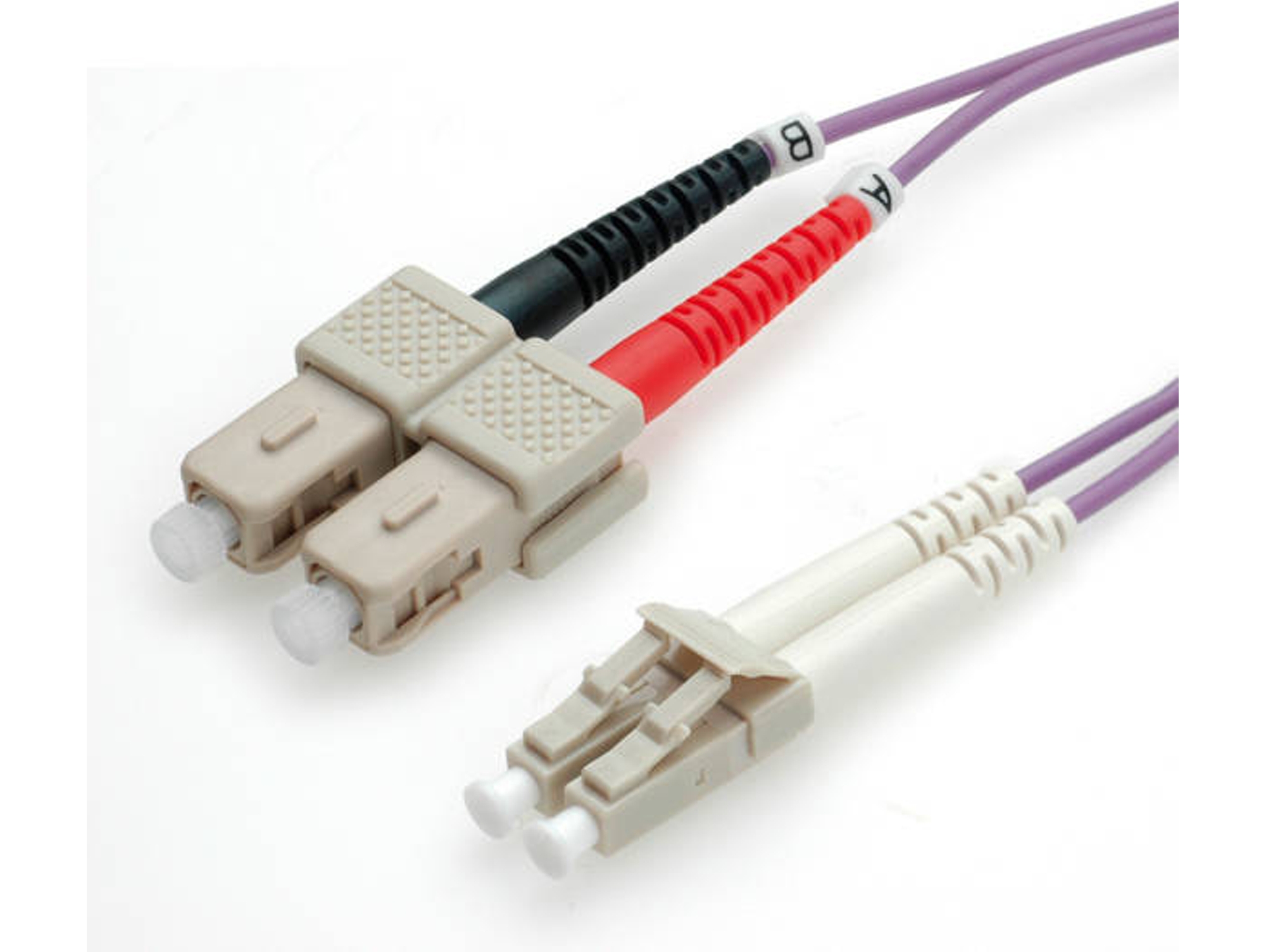 Cable Fibra Óptica ROLINE (LC - SC - 2 m - Morado)