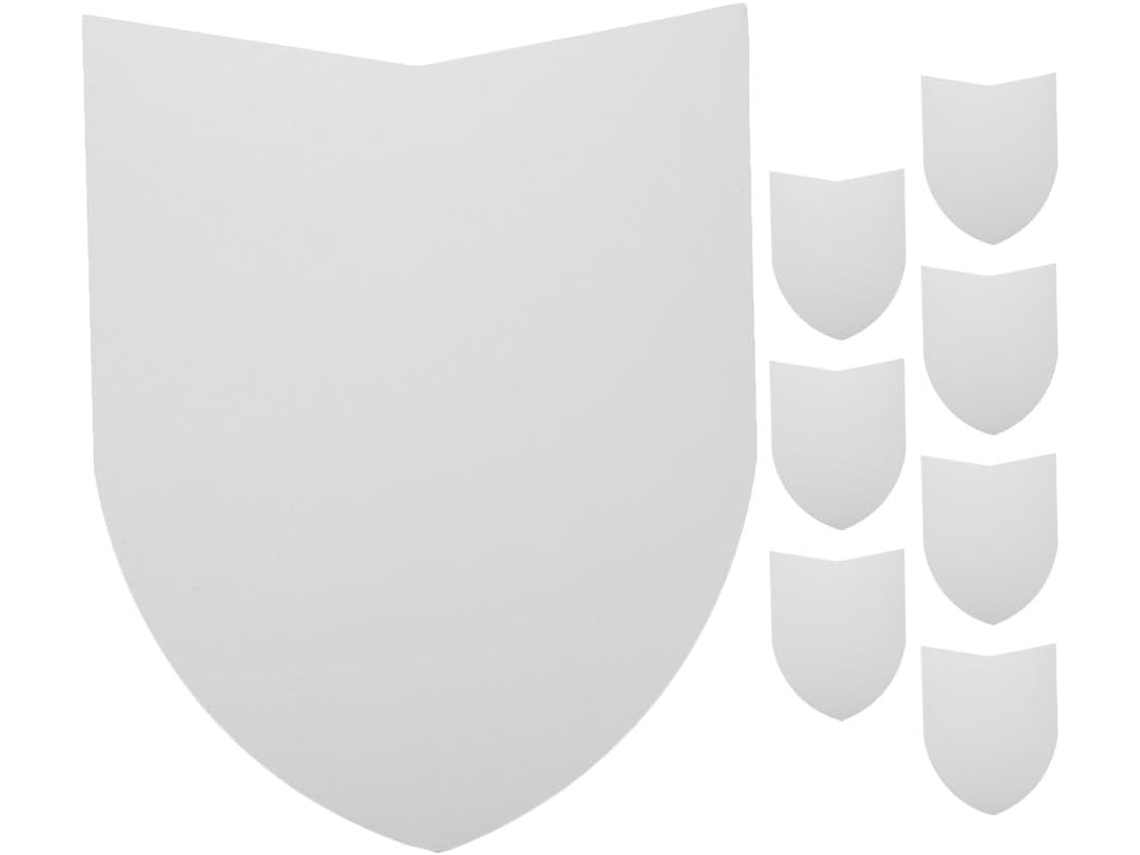 Escudo De Papel De 8 Piezas Con Asa, Juego De Accesorios Creativos Para Niños Y Niñas.