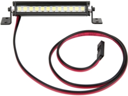 Barra De Luces Led De Techo De Alto Brillo Para Crawler -4 Scx10 1/10 4wd, Metal Negro +
