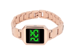 Yncm-reloj Digital De Pulsera Con Pantalla Hd Impermeable Fashionable Para Hombres Mujeres Niñas Oro Rosa