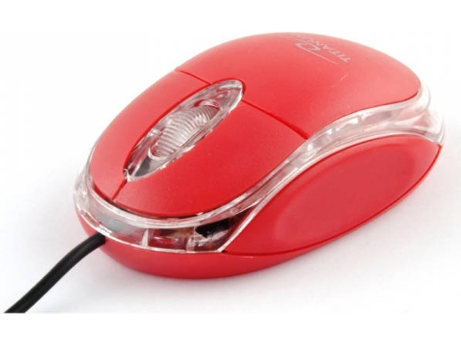 Ratón ESPERANZA Titanum (Óptico - 1000 dpi - Rojo)