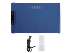 Alfombrilla Eléctrica Plegable De Silicona Para Calentar Alimentos Con 3 Ajustes De Temperatura Para Fiestas Y Uso Diario - Azul Claro