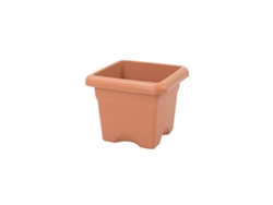 PLASTIKEN 7726 - Maceta Cuadrada Colección TERRA Medida 26 cm 7L Terracota