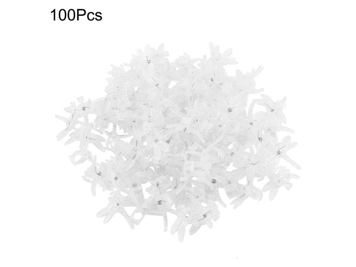 100 pinzas transparentes para tallos de orquídeas (sin marca)