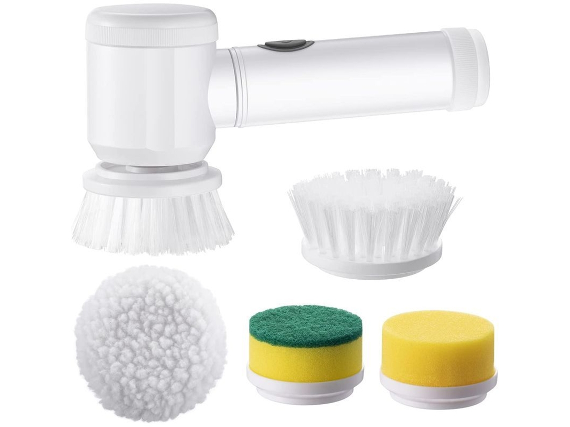Cepillo Eléctrico Giratorio, Cepillo Para Ducha Eléctrica Con 4 Cabezales.