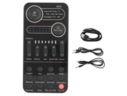 Tarjeta De Sonido Portátil Bluetooth 5.3 Con Cambiador De Voz Y Múltiples Efectos Para Transmisiones En Vivo Y Juegos.
