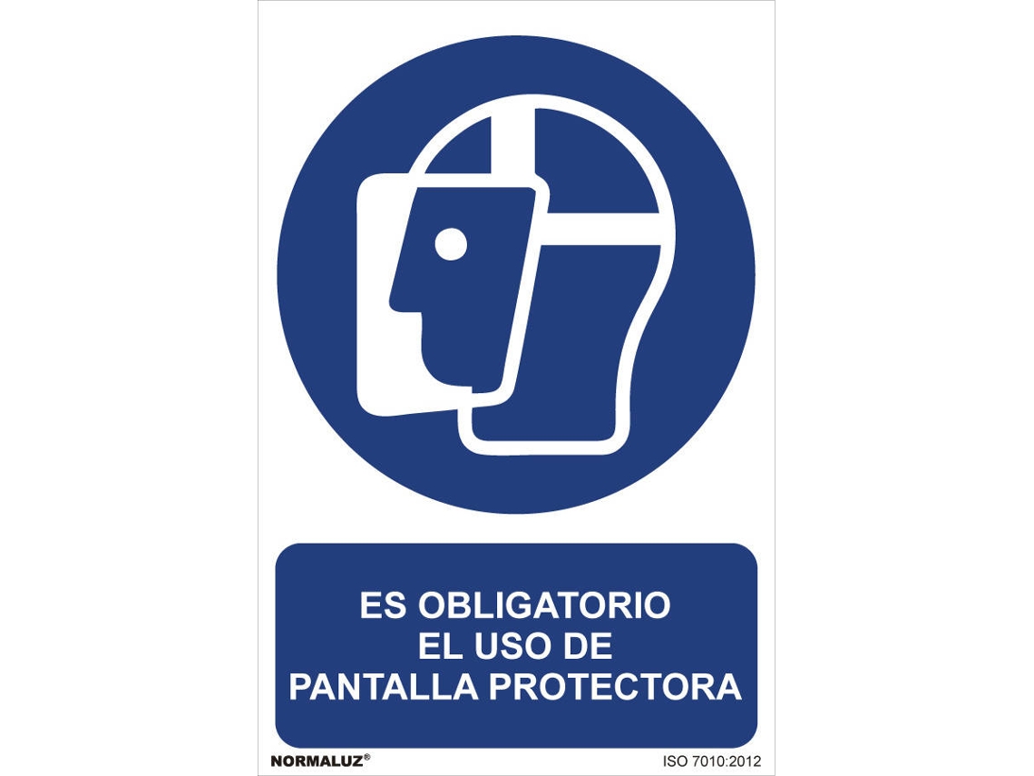 Señal de Uso Obligatorio NORMALUZ "El Uso de Visera Protectora Es Obligatorio NORMALUZ" (Pvc 0,7Mm) 30X40Cm