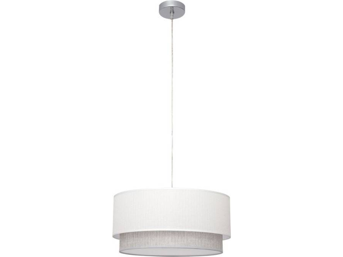 Lámpara de Techo FABRILAMP Kenya (Blanco - E27 - Máx. 60W - Tela)