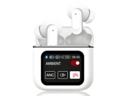 Auriculares Inalámbricos Cancelación Activa De Ruido Pantalla Táctil Hd Integrado YEMAESRE Bluetooth Blanco