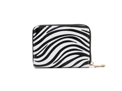 Tarjetero Tipo Acordeón Con Estampado De Leopardo - Tarjetero Para Mujer - Tarjetero Con Múltiples Ranuras Y Gran Capacidad - Blanco Y Negro