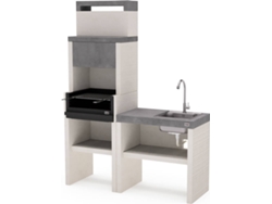 Conjunto modular de barbacoa TUOZI con fregadero y grifo Venit Flex (137 x 47 x 185 cm)