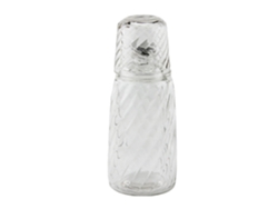Botella Vidrio Espiral Con Vaso 1000 Ml MY GLASS