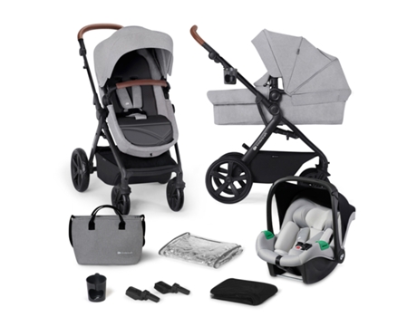 Carrito de Bebé Multifuncional KINDERKRAFT A-Tour 3em1 com Mink PRO (Gris)