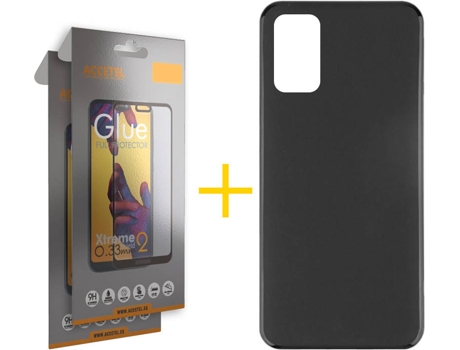 Kit Funda + 2 Protectores de Pantalla Oppo Find X3 Lite ACCETEL Full Liso (Negro)