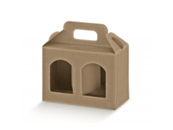 Caja de Cartón Kraft Ecológico para 2 Mermeladas GEOCAKES