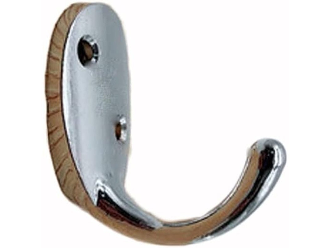 Gancho De Pared De Aleación De Zinc De 29,5 Mm Para Toallas, Ropa, Baño, Cocina, Plata Brillante, 1 Pieza.