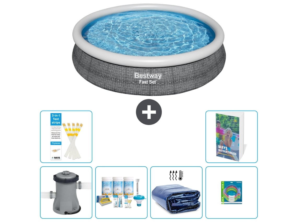 Bestway Piscina Bestway Fast Set Redonda - 366x76 Cm - 7-peças S282