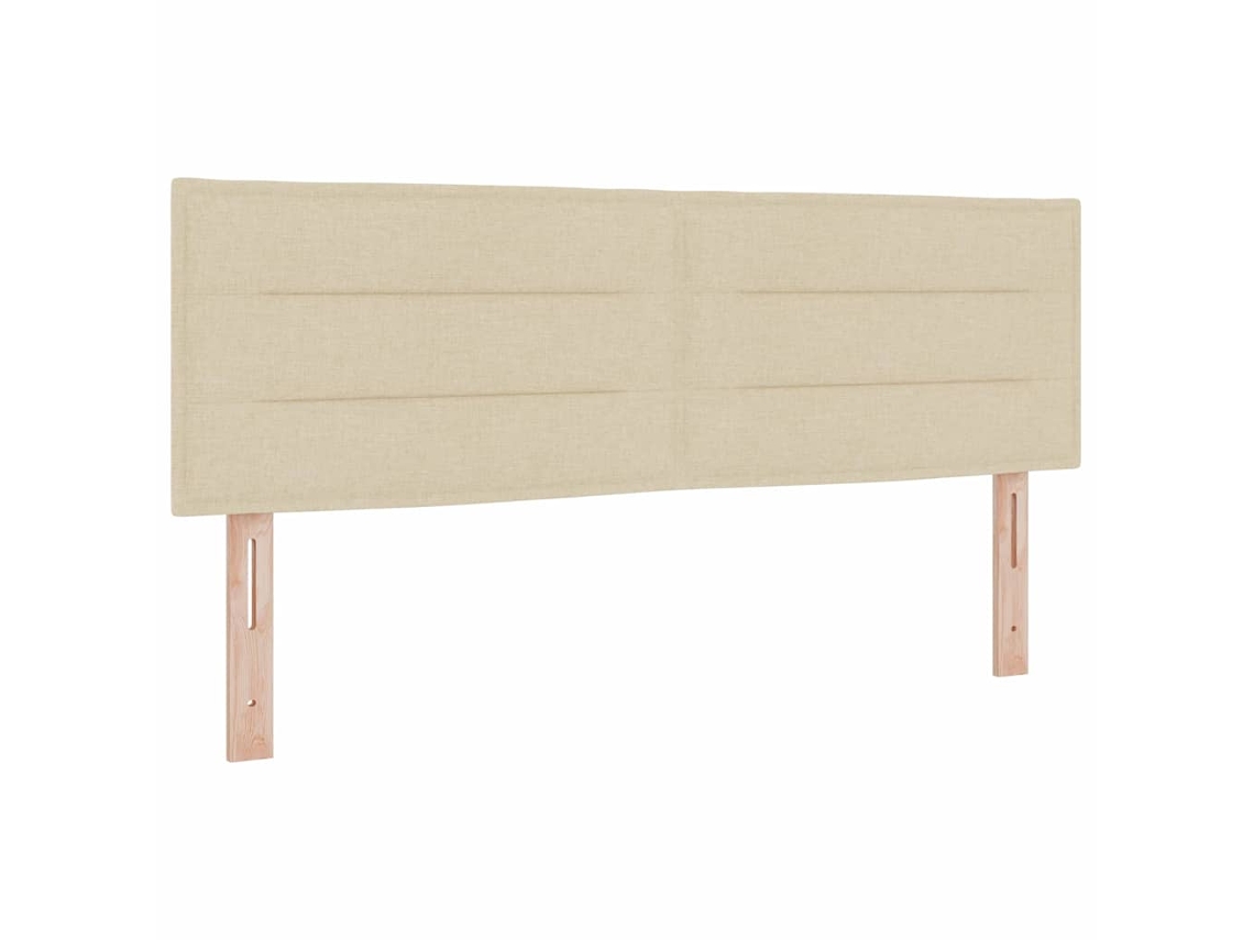 Cabecero con Cabecero Crema 160 cm Piel Sintética EXCLUSIVA MAISON