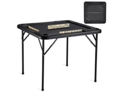 Mesa de juego plegable Tekmaquinas para 4 jugadores con portavasos y compartimentos