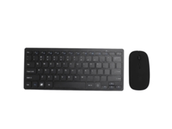 Combo Teclado E Mouse Sem Fio 2.4g 78 Teclas Usb Receptor Fino Para Computadores Dispositivos Móveis Tablets Preto