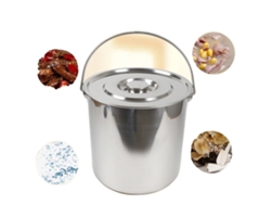Cubo de leche de acero inoxidable de 20 l, ecológico, construcción duradera, uso versátil.