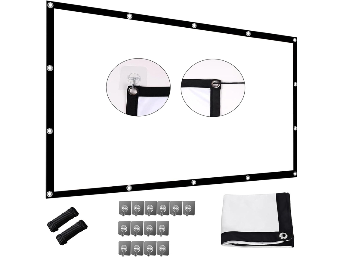Pantalla Para Proyector, 60/72/84/100/120/150/180/200 Pulgadas, 16:9/4:3, Impermeable, Engrosada, Plegable,